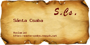 Sánta Csaba névjegykártya